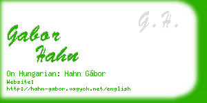 gabor hahn business card